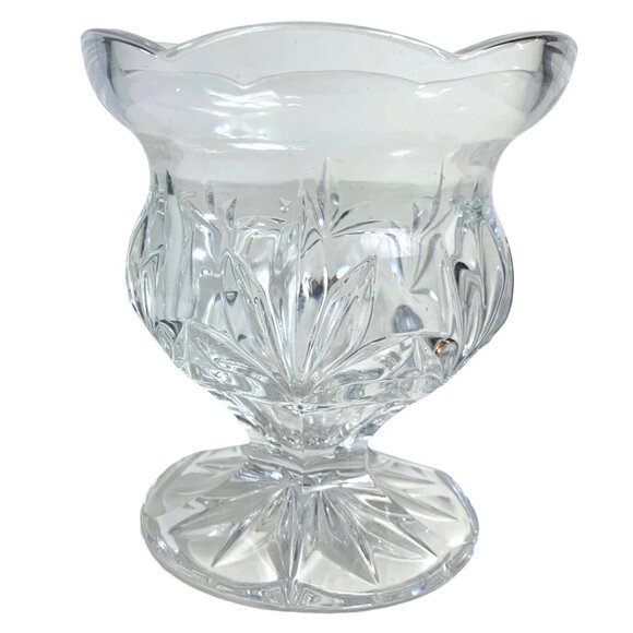 Royal Limited Crystal Tulip Candy Dish Pedestal Candle Holder VTG Hand Cut Vase - Picture 12 of 14